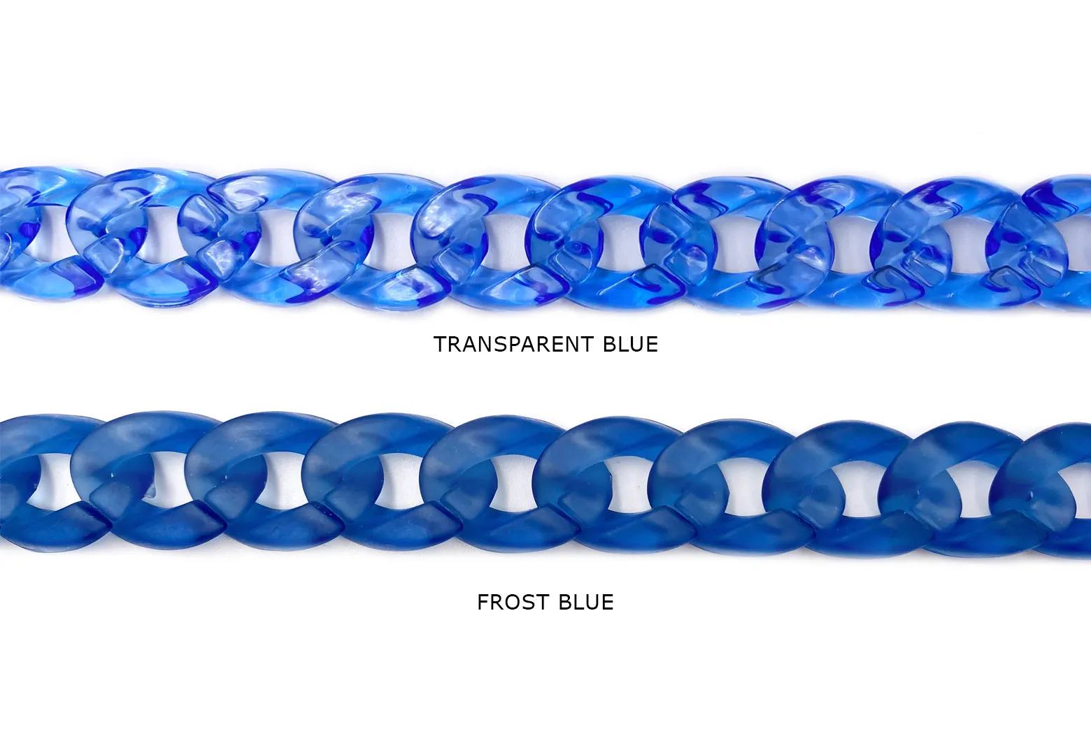 AC1007 Acrylic Tortoise Curb Chain CHOOSE COLOR BELOW