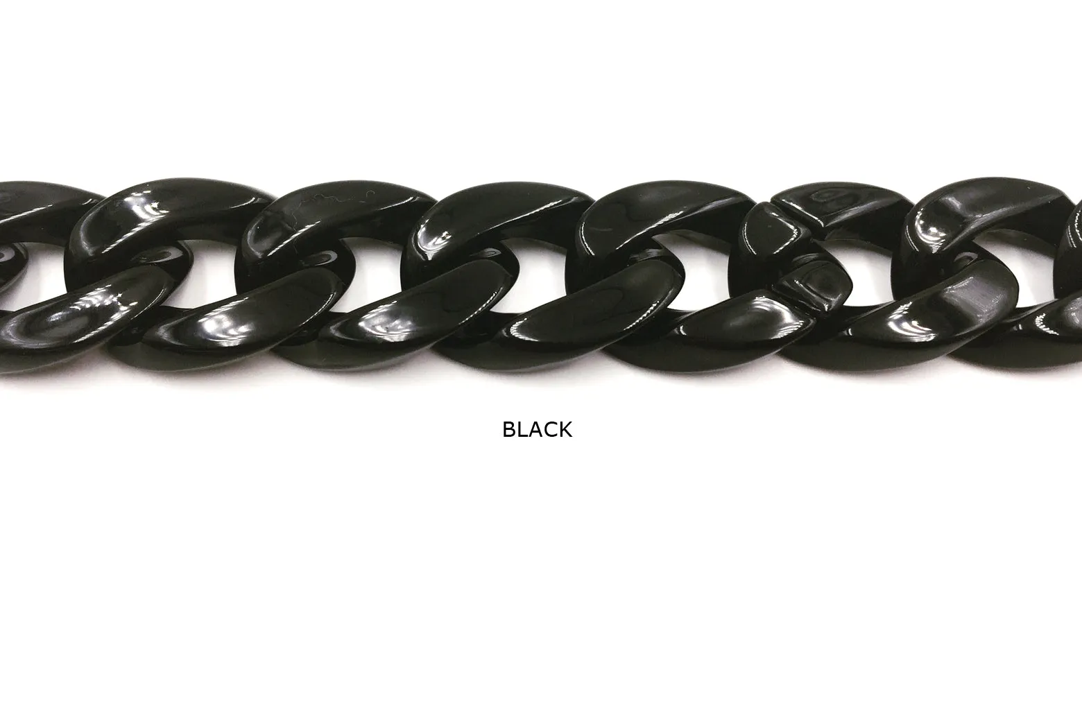 AC1008 Acrylic/Plastic Curb Chain CHOOSE COLOR BELOW