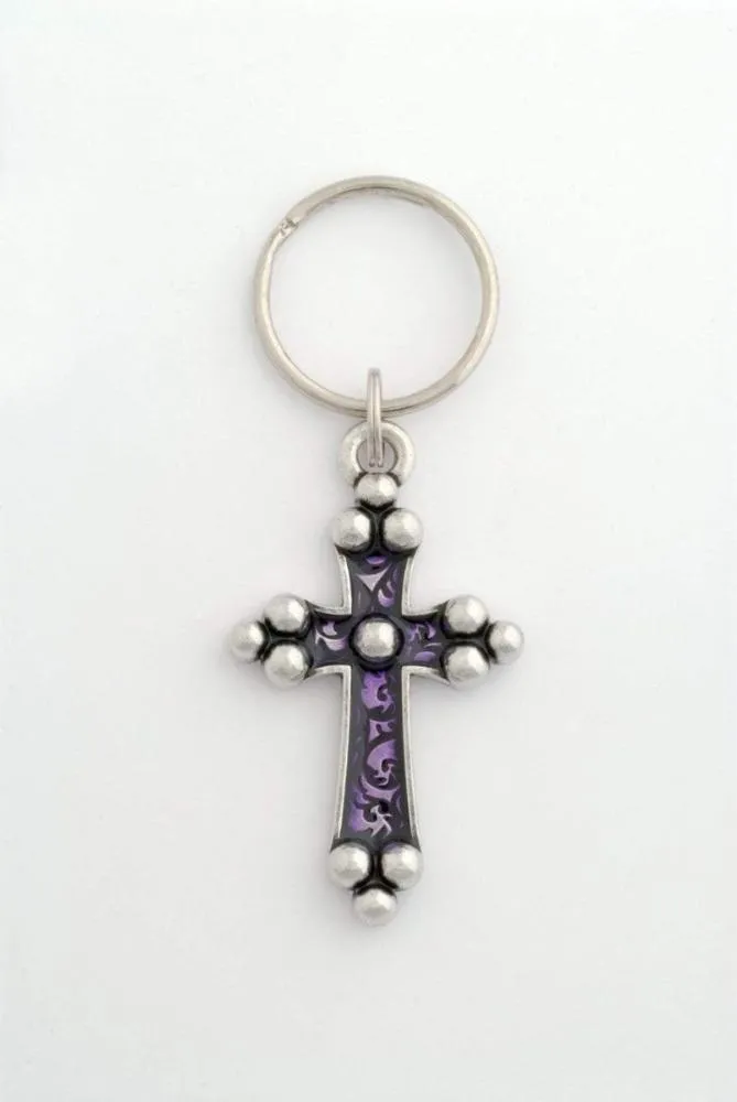 Believe Cross Keychain
