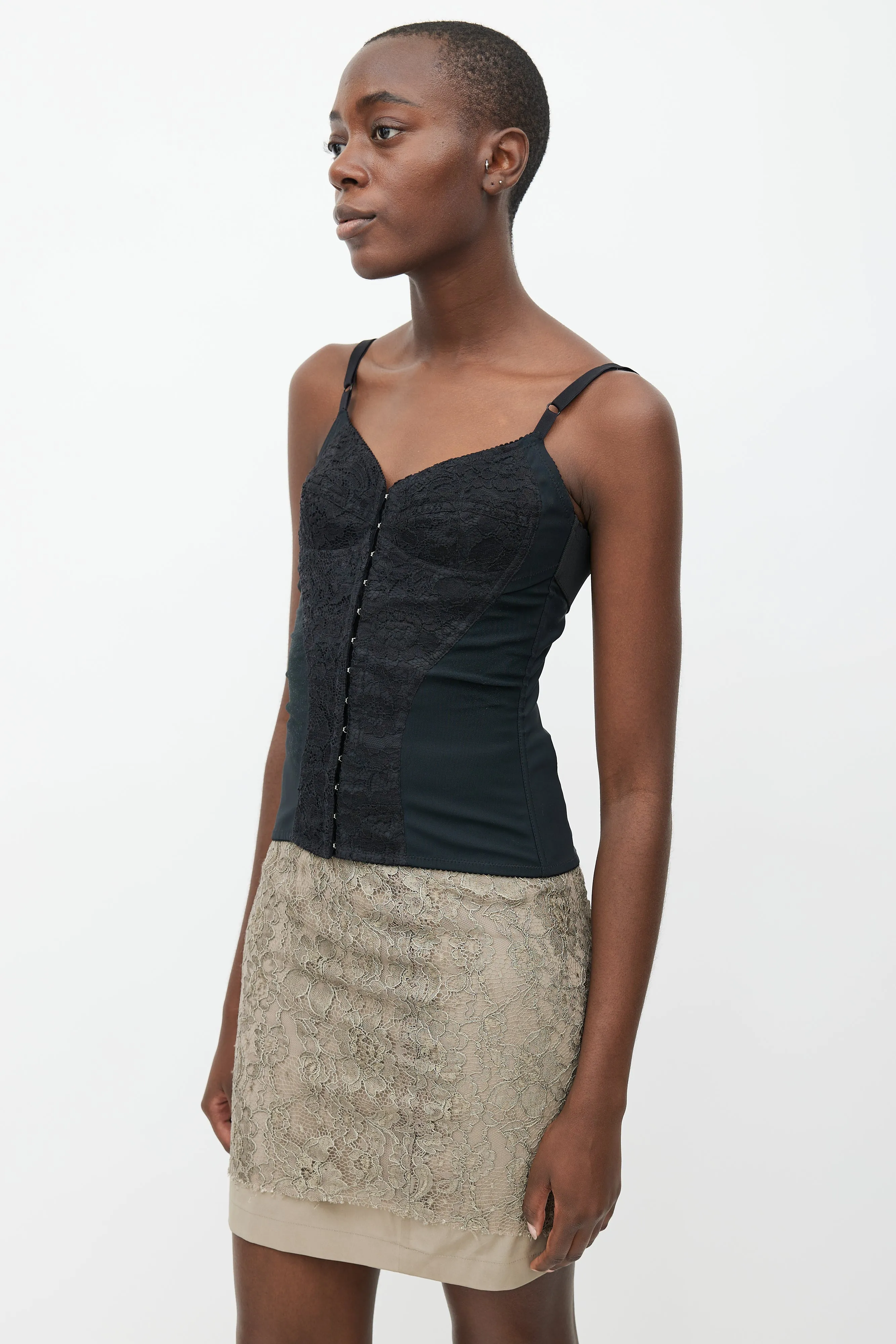 Black Lace Corset Top