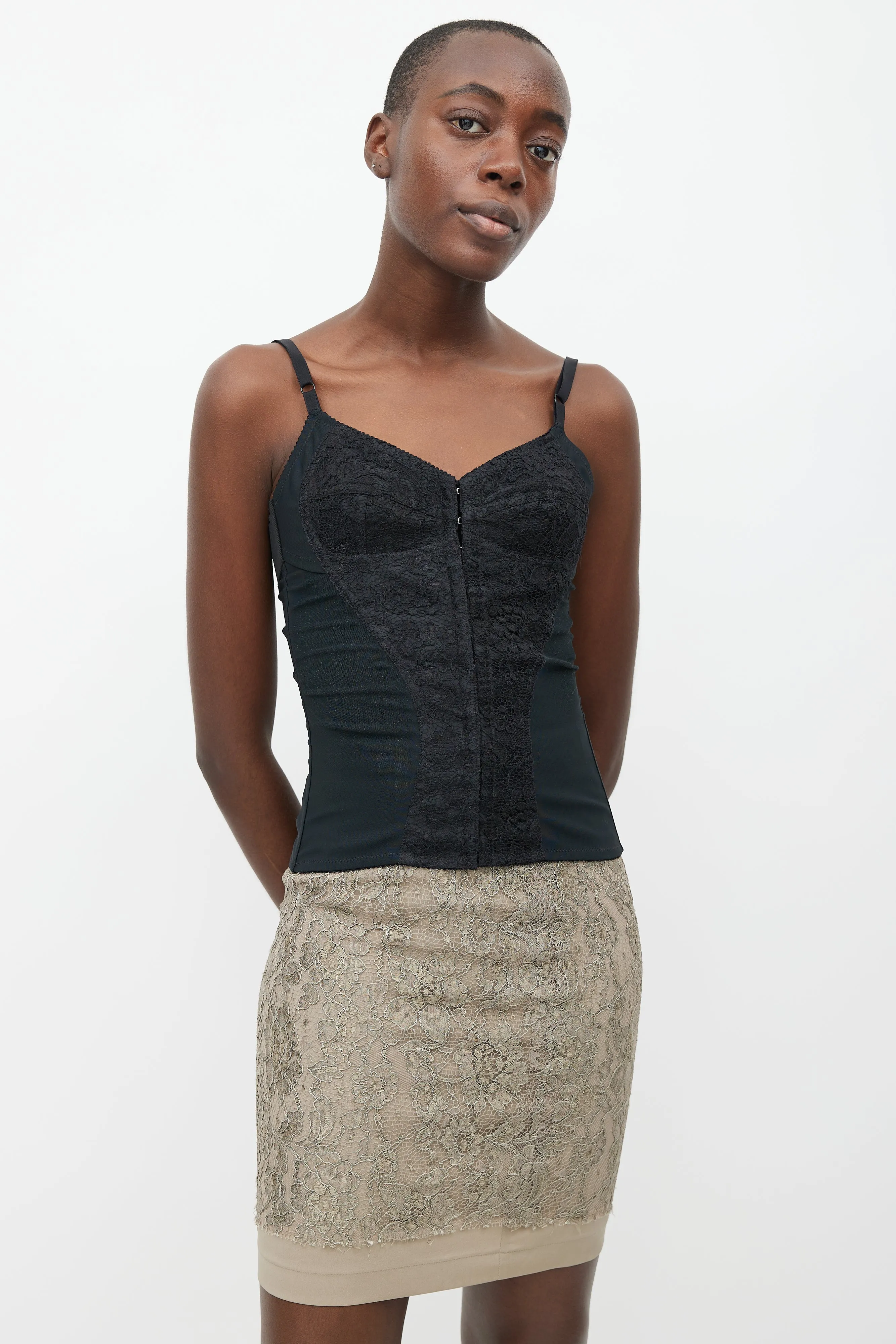 Black Lace Corset Top