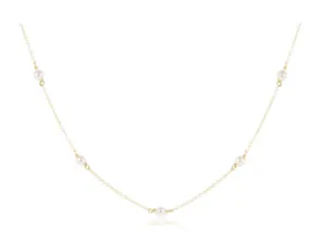 enewton 15" Choker Simplicity Chain Gold - 4mm Pearl