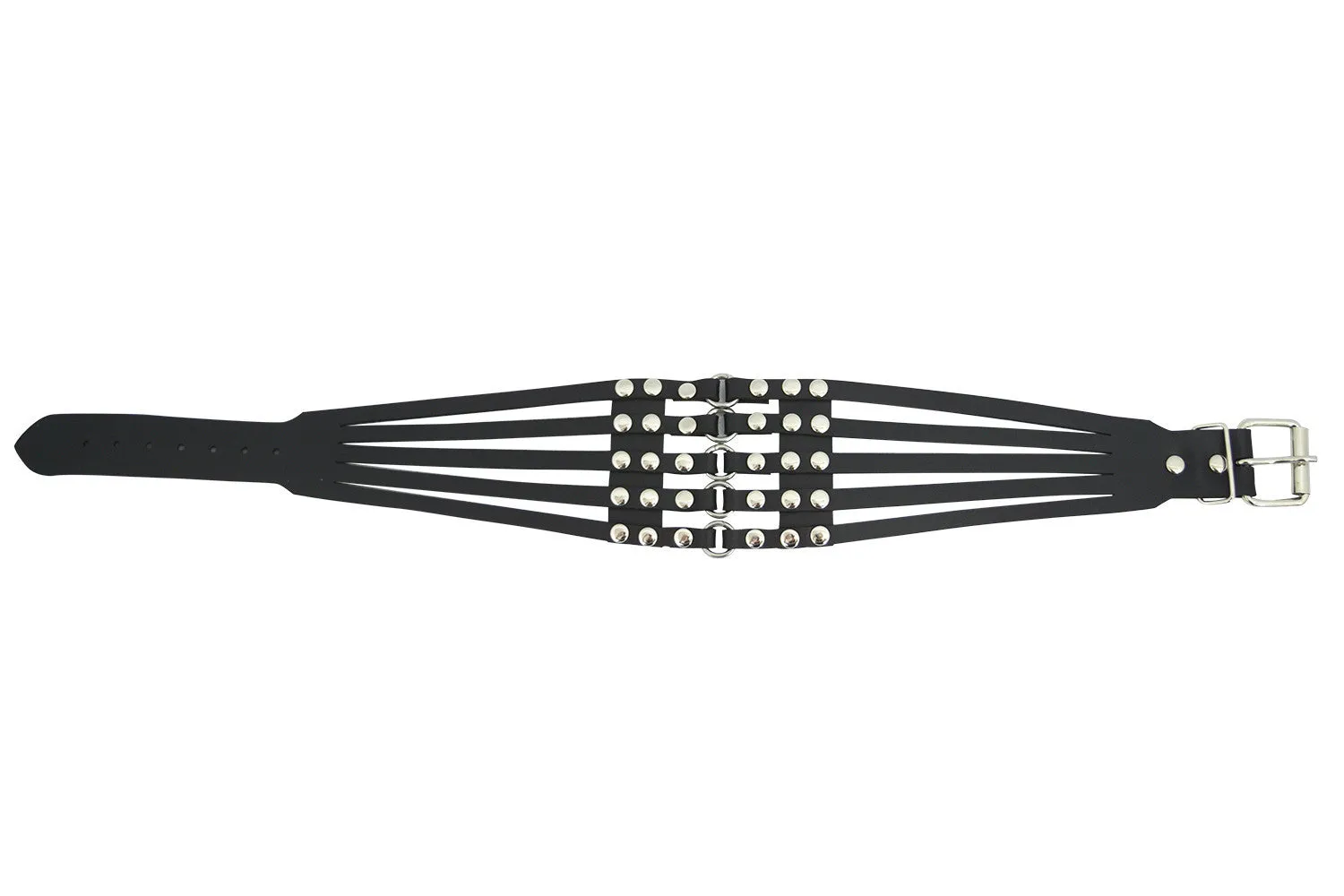 Gothic Emo Punk Black leather Choker Necklace