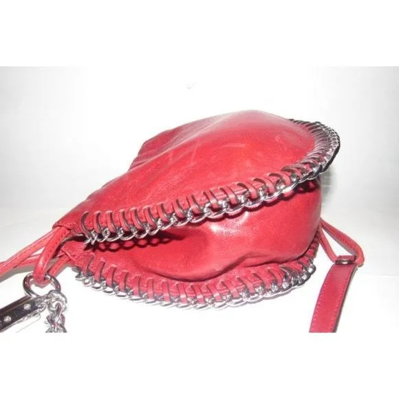 Michael Kors Circular Red Leather Crossbody