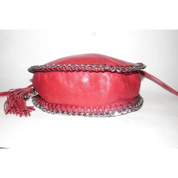 Michael Kors Circular Red Leather Crossbody