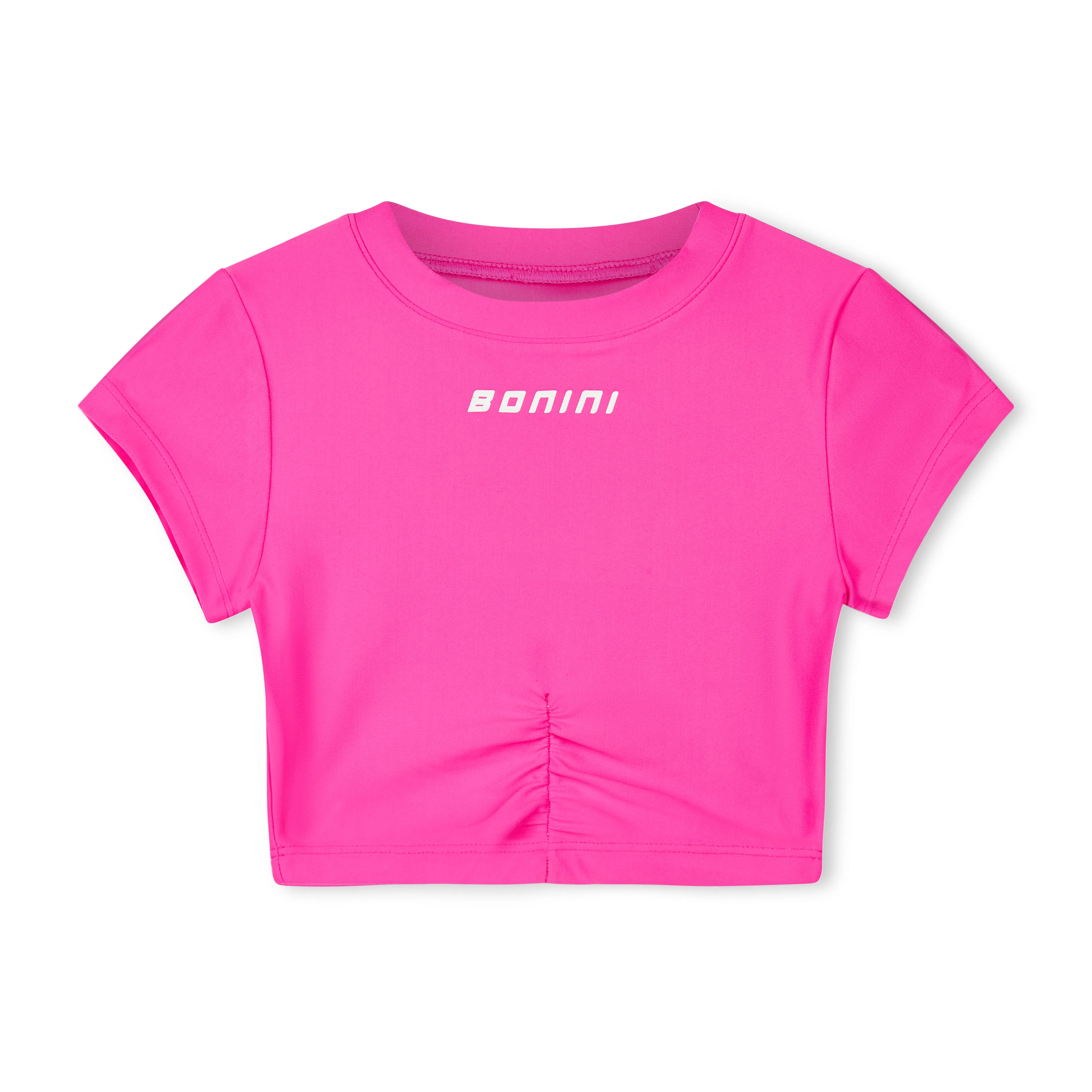 Pink Girls Bonini Ruched Top BNC003