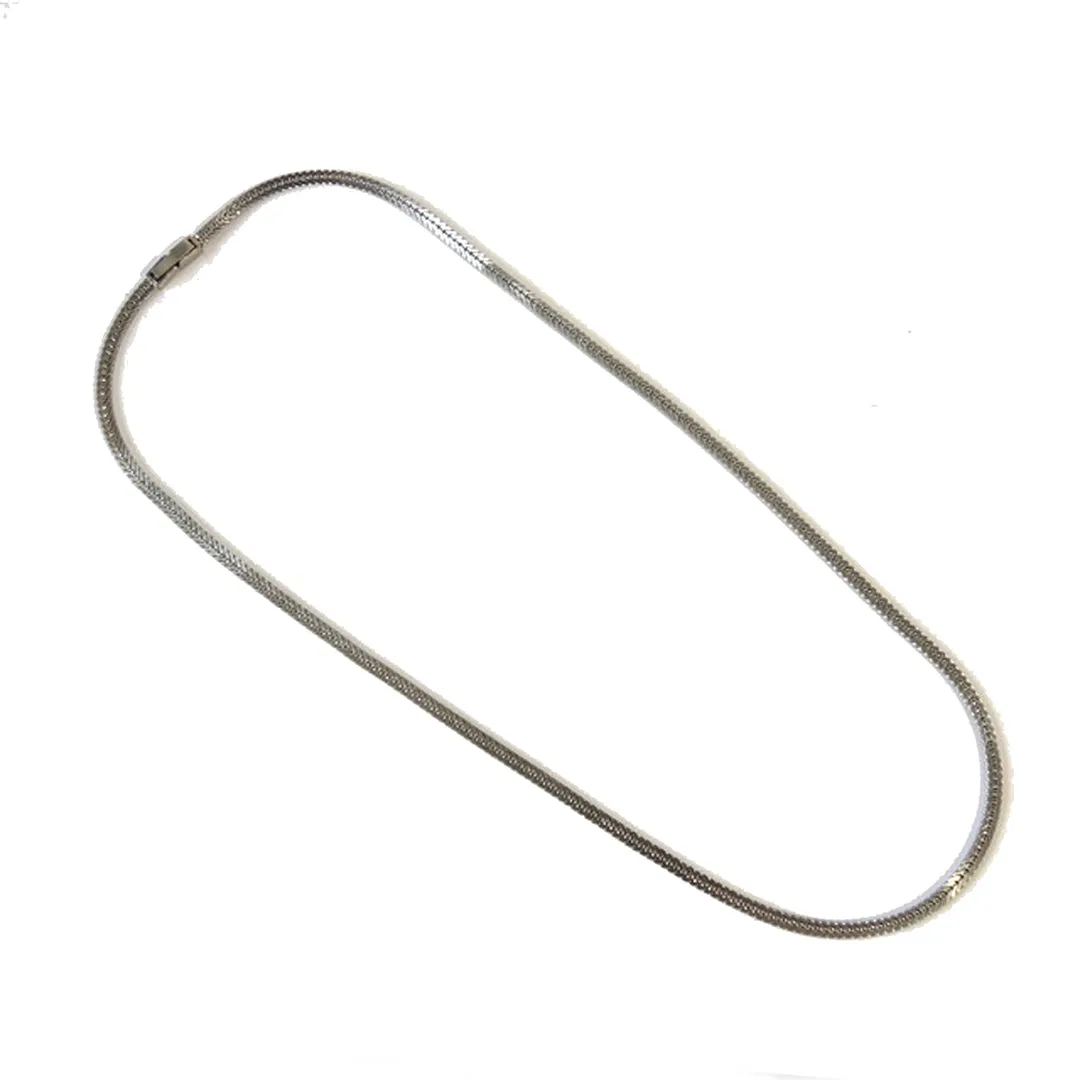 Series 17 | Flat Foxtail Chain, Platinum, 1.6 mm wide or 2.5 mm x 16" long