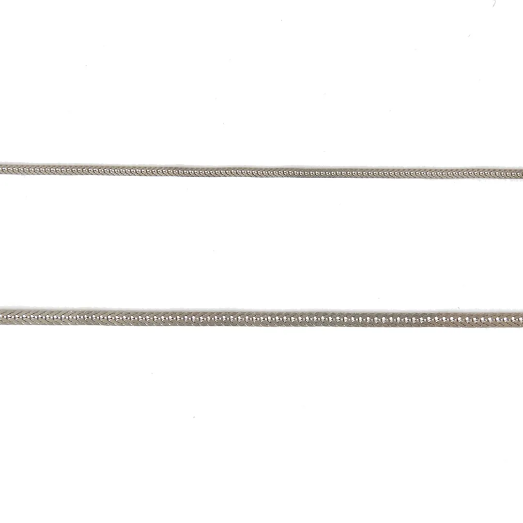 Series 17 | Flat Foxtail Chain, Platinum, 1.6 mm wide or 2.5 mm x 16" long