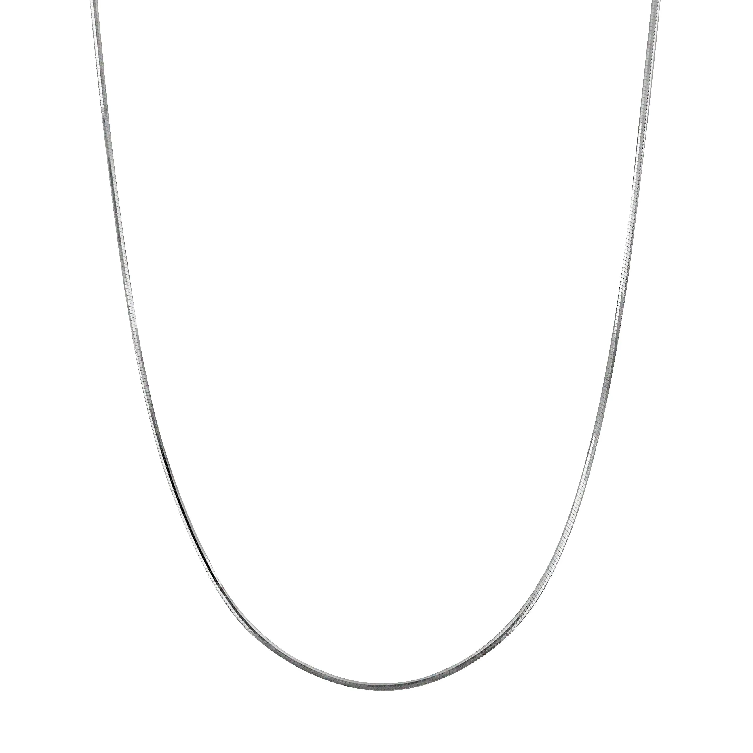 Sterling Silver 0.9mm Diamond-Cut Snake Chain Necklace Solid Italian Nickel-Free