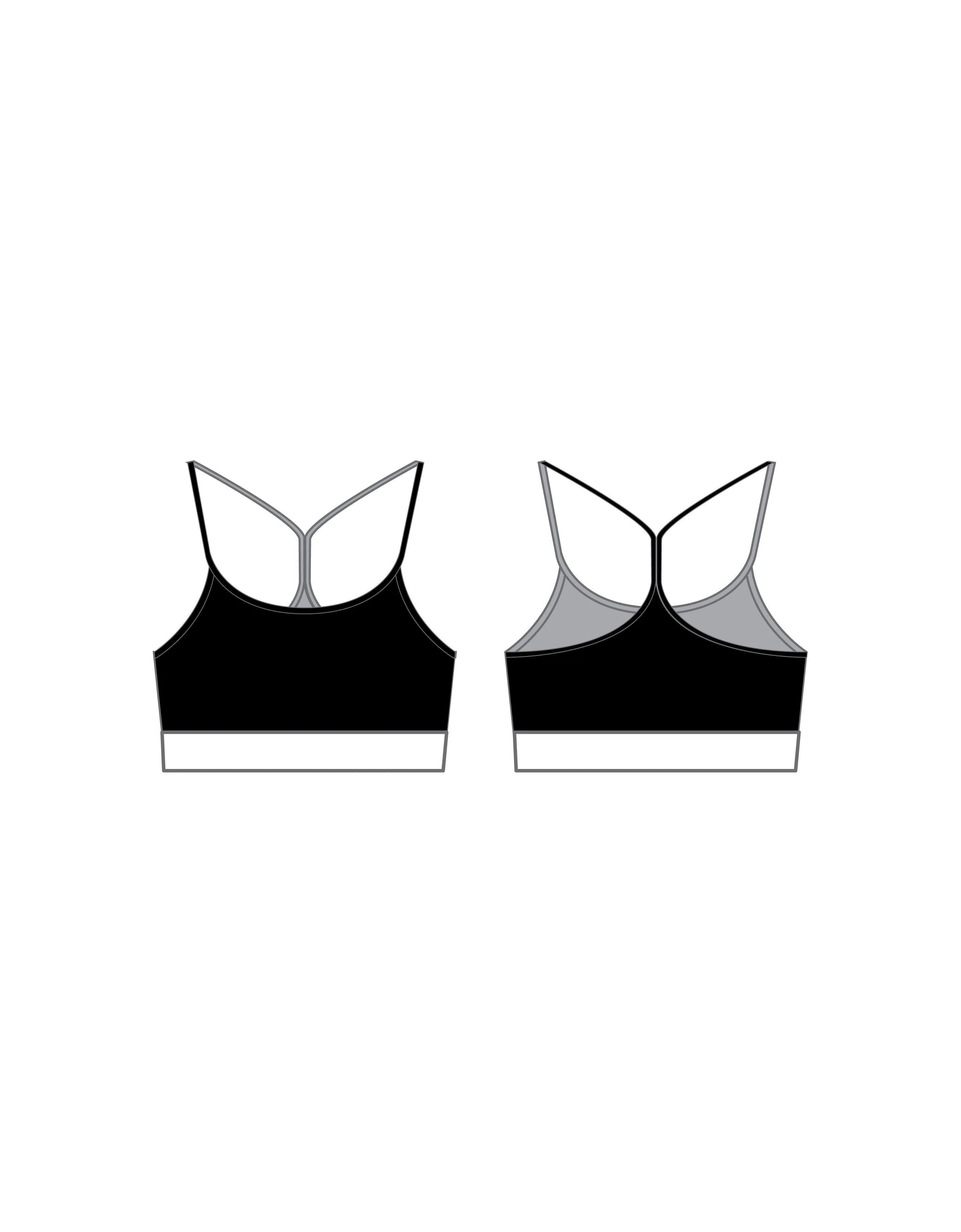White Marble Popcolour Racer Strap Crop
